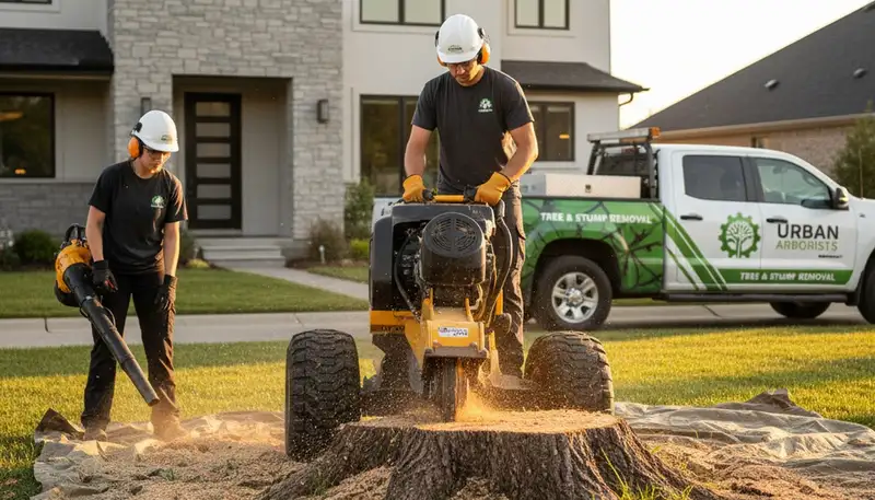 Professional stump removal service in Minneapolis MN clearing tree roots safely and efficiently