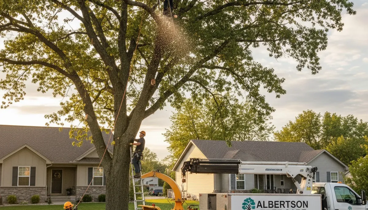 Professional tree removal service crew working in Minneapolis MN