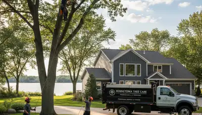 Professional tree removal service team working in Minneapolis, MN