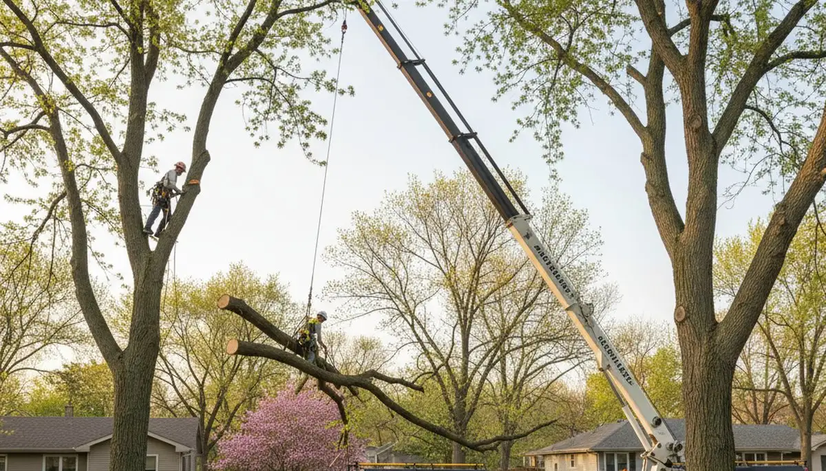 Professional tree removal service crew working in Minneapolis MN
